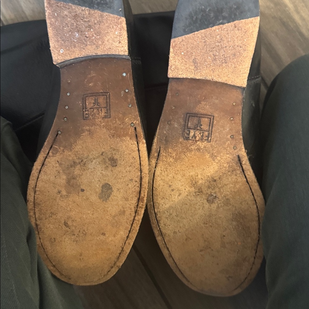 Frye Black and Tan Leather Boots - Picture 3 of 5